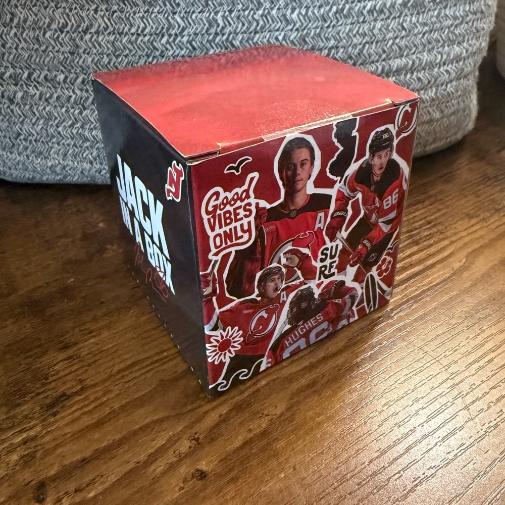 NJ Devils Jack Hughes-in-the-Box Fan Collectible USA Hockey Gold Ceremony